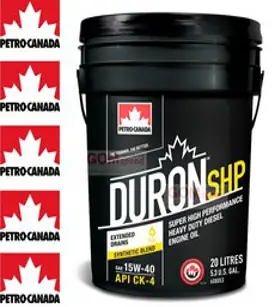 PETRO-CANADA (페트로캐나다)듀론 SHP 15W40(20L) 합성엔진오일 말통 디젤 DPF CRDI VGT 수입차 상용 겸용 엔진오일, 1개