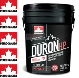 PETRO-CANADA (페트로캐나다)듀론 HP 15W40(20L) 엔진오일 말통 디젤 DPF CRDI VGT 가솔린 LPG 수입차 상용 볼보 만트럭 벤츠 포드 GM 르노 JASO 캐터필러 커민스, 1개